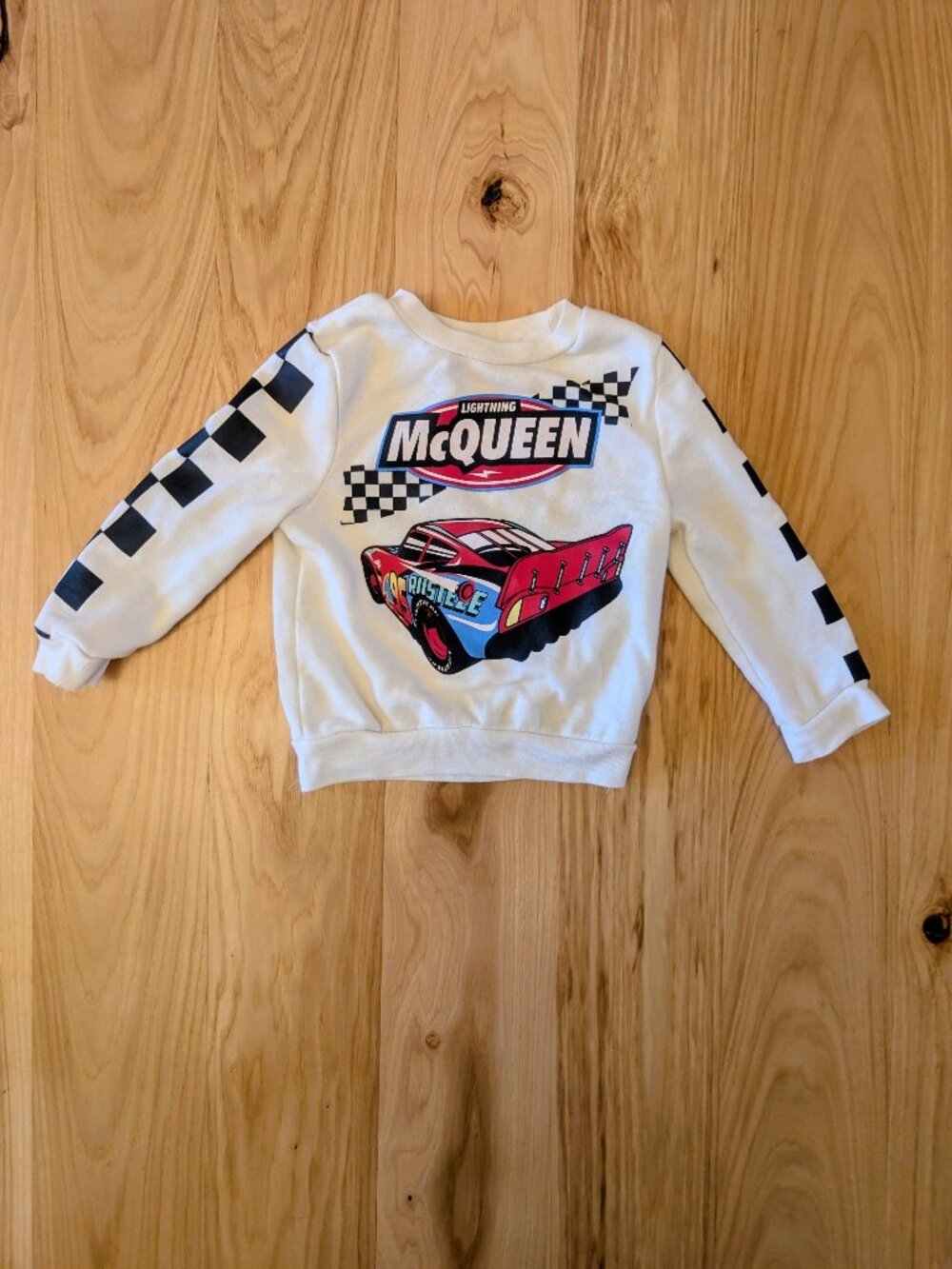 Disney Pixar Cars Lightning McQueen Crewneck Sweatshirt - Very Small!